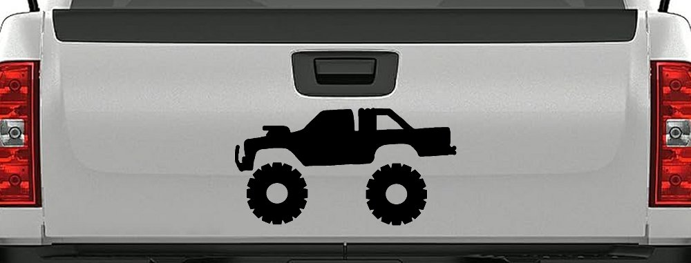 Monster Truck Off Road Car or Truck Window Decal Sticker (Black)