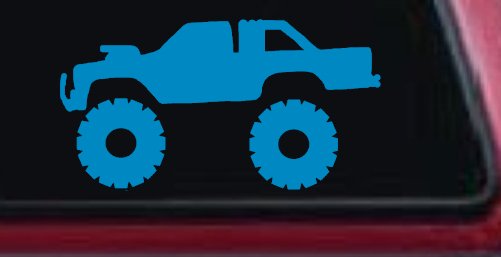 Monster Truck Off Road Car or Truck Window Decal Sticker (Blue)