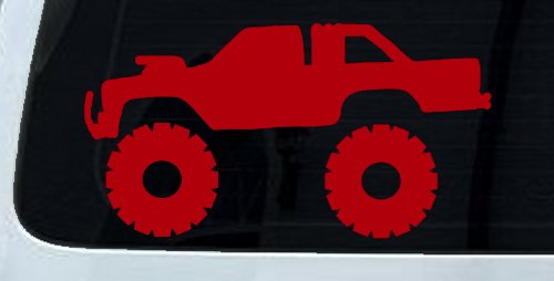 Monster Truck Off Road Car or Truck Window Vinyl Decal Sticker (Red)