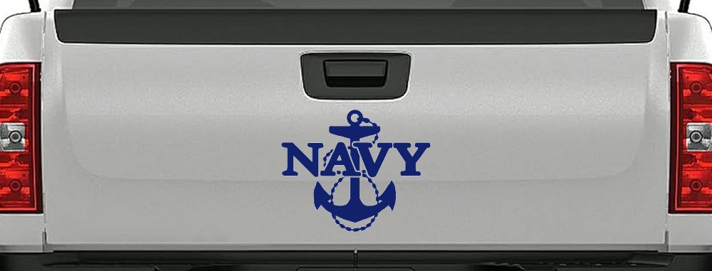 Navy With Anchor Military Car or Truck Window Decal Sticker