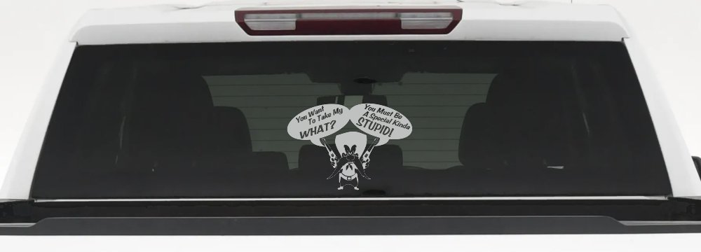 Yosemite Sam Anti Gun Control You want to Take My What Funny Car or Truck Window Vinyl Decal Sticker (Light Gray)