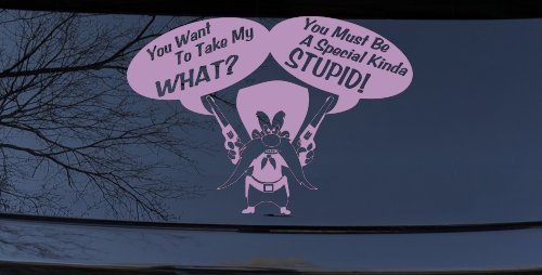Yosemite Sam Anti Gun Control You want to Take My What Funny Car or Truck Window Decal Sticker