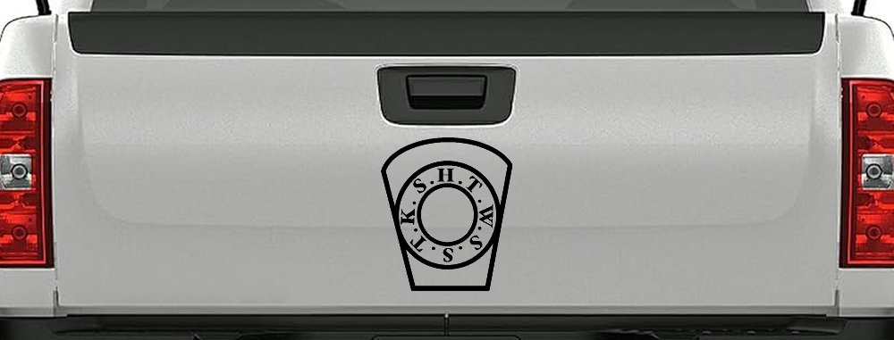 Royal Arch Mason HTWSSTKS keystone Car or Truck Window Vinyl Decal Sticker (Black)