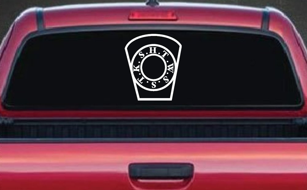 Royal Arch Mason HTWSSTKS keystone Car or Truck Window Decal Sticker