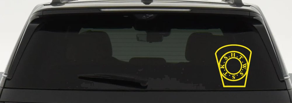 Royal Arch Mason HTWSSTKS keystone Car or Truck Window Decal Sticker (Yellow)