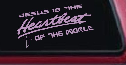 Jesus Is The Heartbeat Of The World Christian Car or Truck Window Decal Sticker