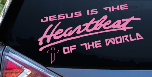 Jesus Is The Heartbeat Of The World Christian Car or Truck Window Decal Sticker