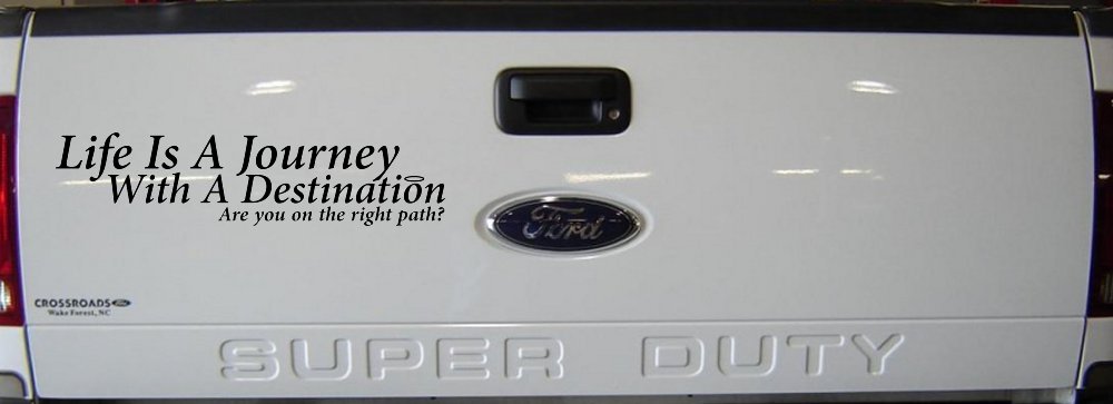 Life Is A Journey With A Destination Christian Car or Truck Window Decal Sticker