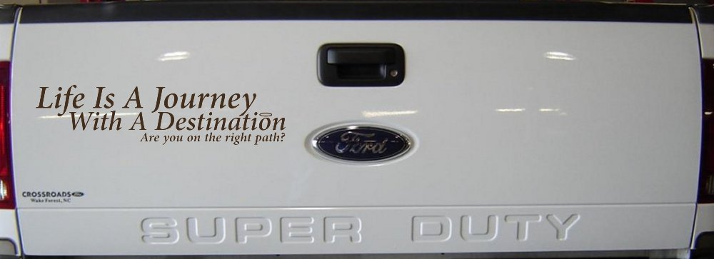 Life Is A Journey With A Destination Christian Car or Truck Window Decal Sticker