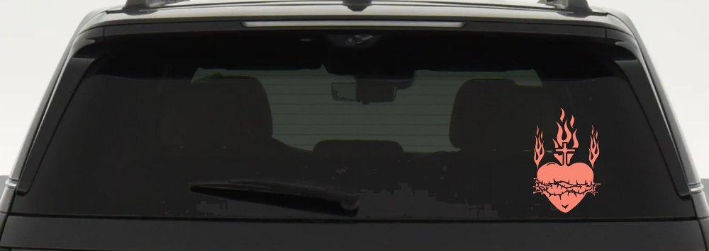 Sacred Heart Christian Car or Truck Window Decal Sticker