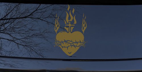 Sacred Heart Christian Car or Truck Window Decal Sticker