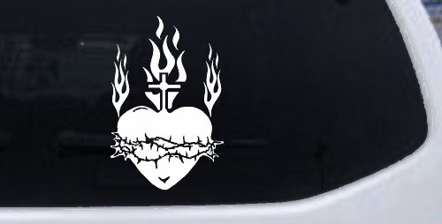 Sacred Heart Christian Car or Truck Window Decal Sticker