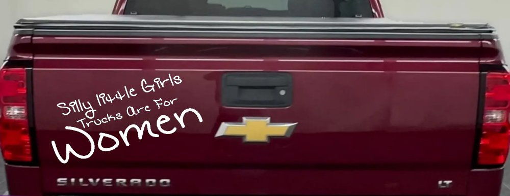 Silly Little Girls Trucks Are For Women Car or Truck Window Decal Sticker