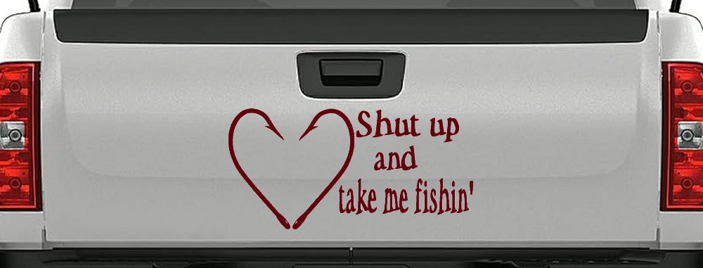 Shut Up And Take Me Fishing Car or Truck Window Decal Sticker