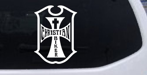 Christian Biker Cross Car or Truck Window Decal Sticker