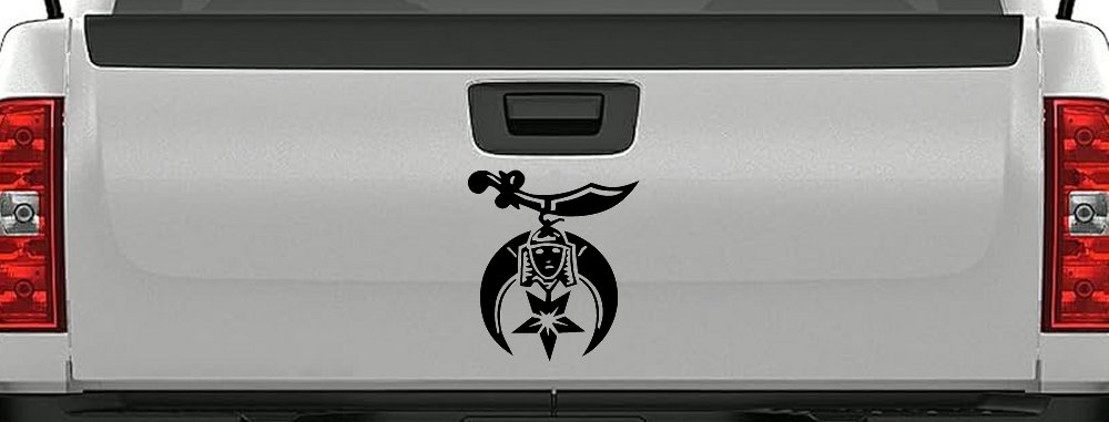 Shriner Logo Car or Truck Window Decal Sticker (Black)