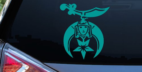 Shriner Logo Car or Truck Window Decal Sticker (Turquoise)