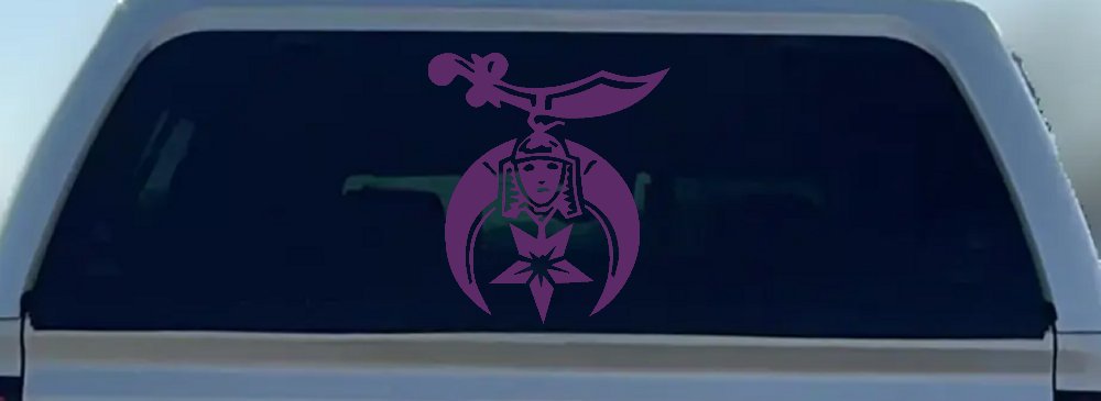 Shriner Logo Car or Truck Window Decal Sticker (Violet)