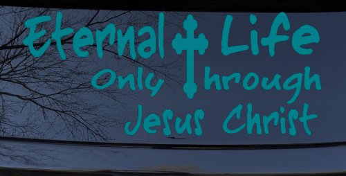 Eternal Life Only Through Jesus Christ Christian Car or Truck Window Decal Sticker
