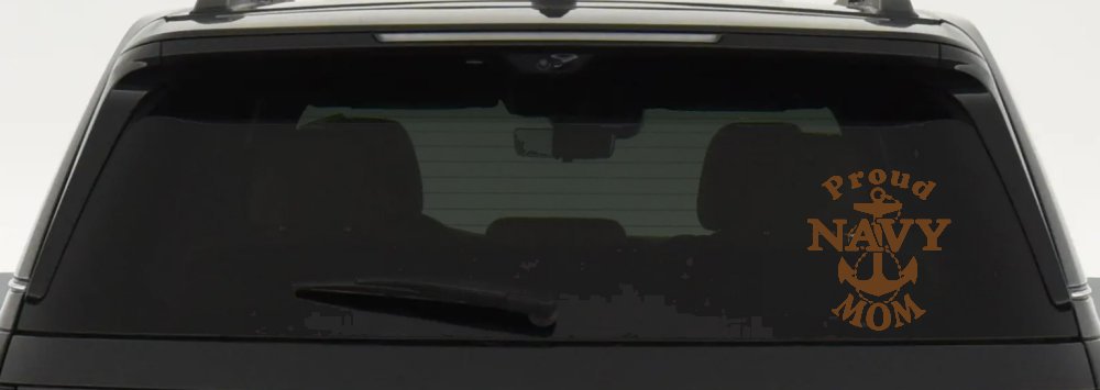 Proud Navy Mom Anchor Military Car or Truck Window Decal Sticker