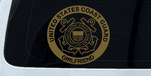 United States Coast Guard Girlfriend Military Car or Truck Window Decal Sticker