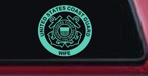 United States Coast Guard Wife Military Car or Truck Window Decal Sticker