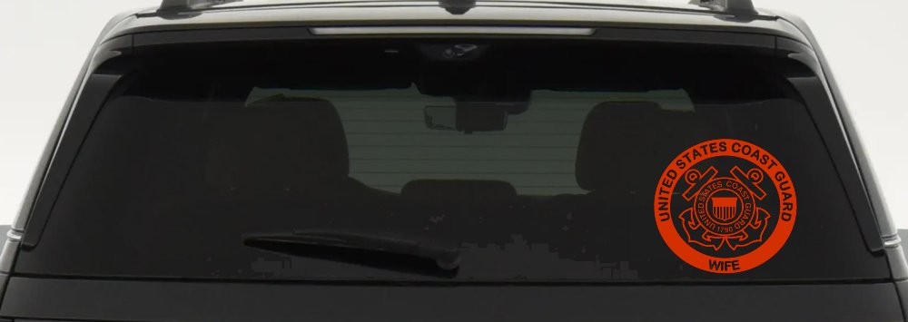 United States Coast Guard Wife Military Car or Truck Window Decal Sticker