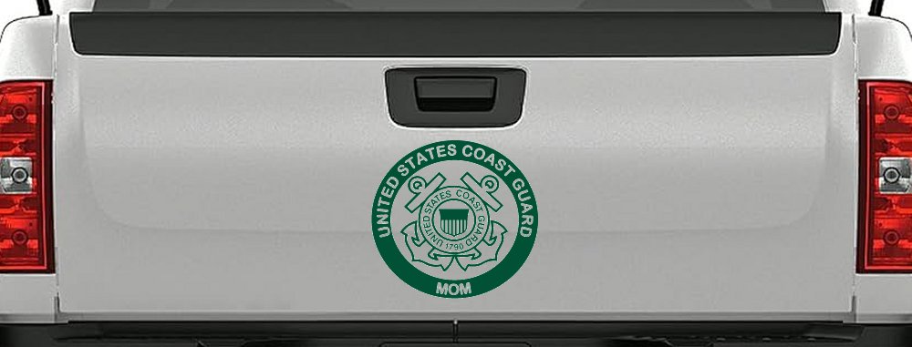 United States Coast Guard Mom Military Car or Truck Window Decal Sticker