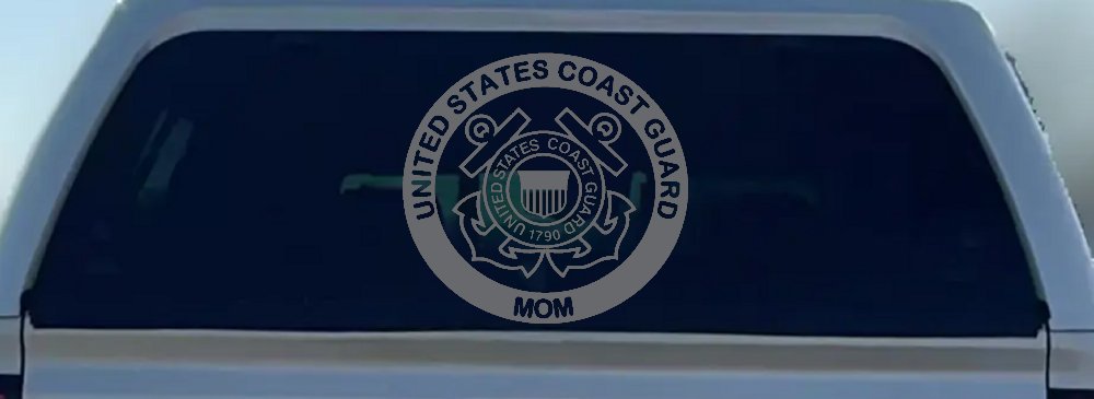 United States Coast Guard Mom Military Car or Truck Window Decal Sticker