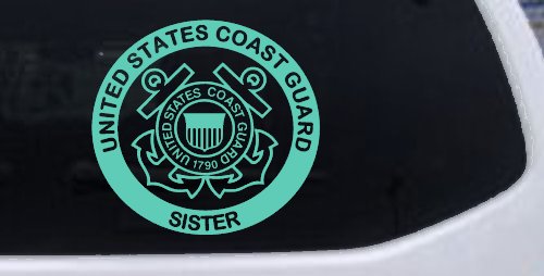 United States Coast Guard Sister Military Car or Truck Window Vinyl Decal Sticker (Mint)