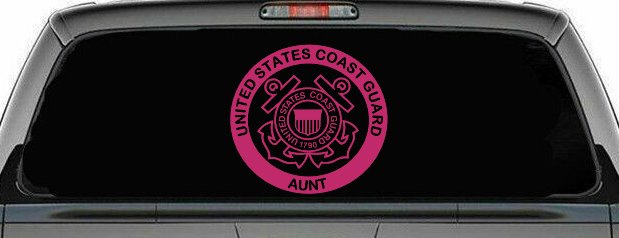 United States Coast Guard Aunt Military Car or Truck Window Decal Sticker