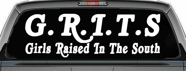 GRITS Girls Raised In The South Country Car or Truck Window Decal Sticker