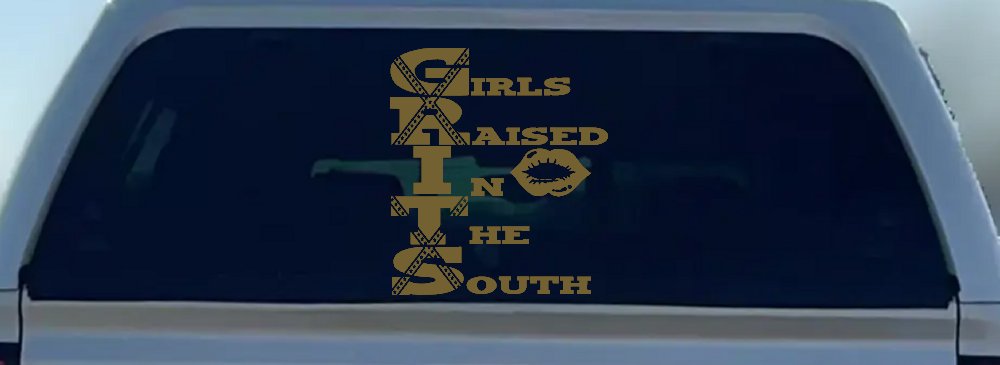 GRITS Girls Raised In The South Country Car or Truck Window Decal Sticker