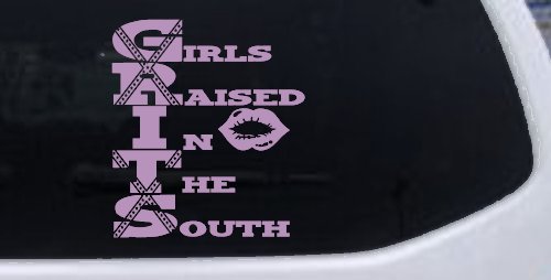 GRITS Girls Raised In The South Country Car or Truck Window Decal Sticker (Lilac)