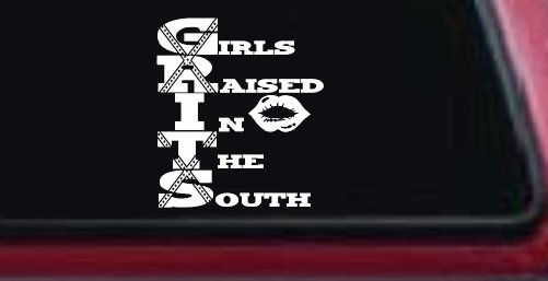 GRITS Girls Raised In The South Country Car or Truck Window Decal Sticker