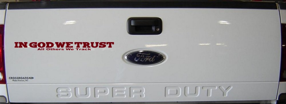 In God We Trust All Others We Track Military Car or Truck Window Decal Sticker