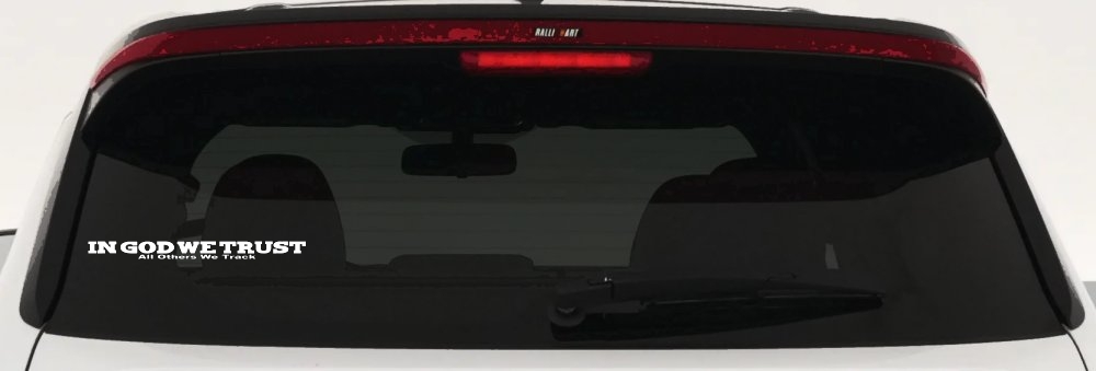 In God We Trust All Others We Track Military Car or Truck Window Decal Sticker