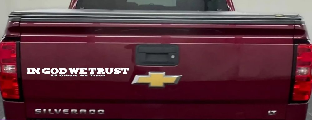 In God We Trust All Others We Track Military Car or Truck Window Decal Sticker