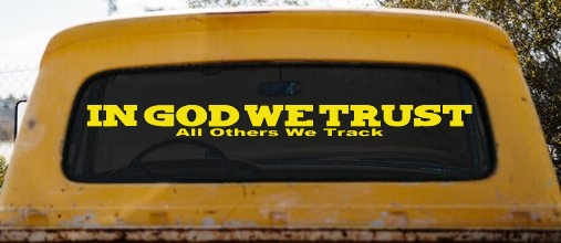 In God We Trust All Others We Track Military Car or Truck Window Decal Sticker