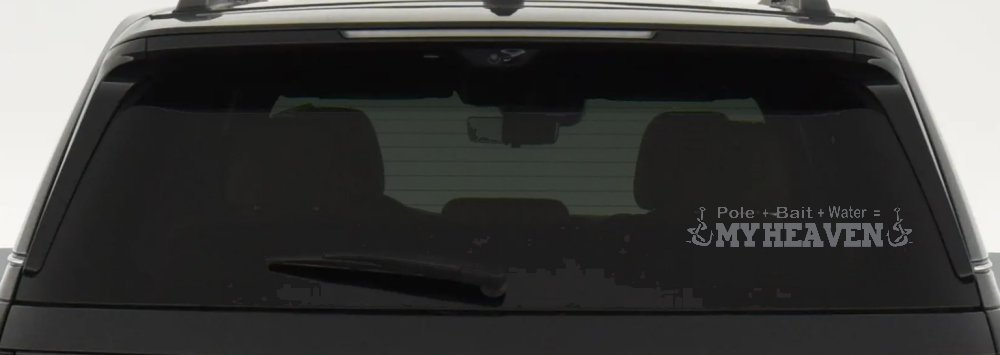 Pole Bait Water My Heaven Fishing Car or Truck Window Decal Sticker