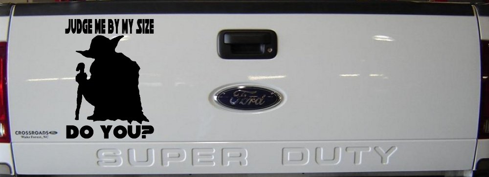 Yoda Judge Me By My Size Do You Funny Car or Truck Window Vinyl Decal Sticker (Black)