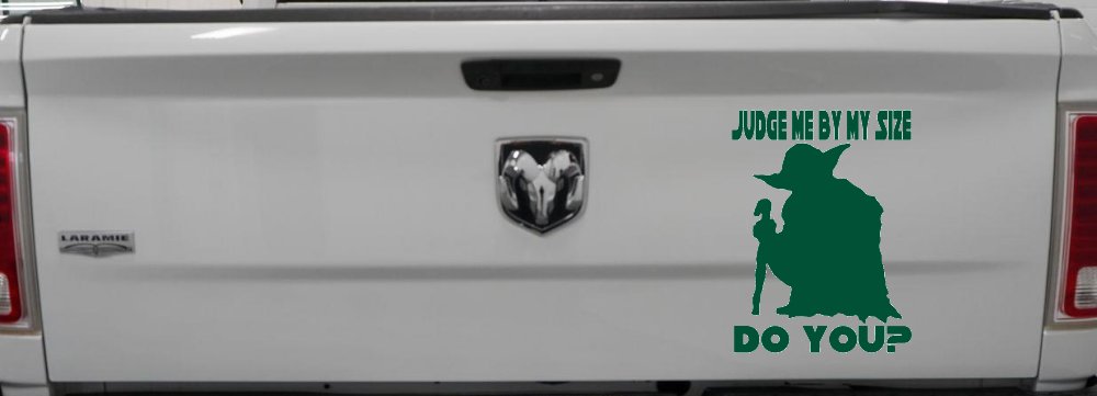 Yoda Judge Me By My Size Do You Funny Car or Truck Window Decal Sticker
