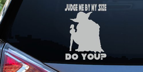 Yoda Judge Me By My Size Do You Funny Car or Truck Window Decal Sticker