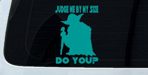 Yoda Judge Me By My Size Do You Funny Car or Truck Window Decal Sticker