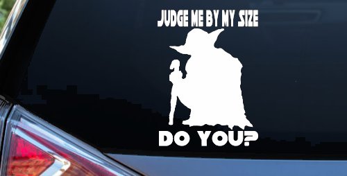 Yoda Judge Me By My Size Do You Funny Car or Truck Window Decal Sticker