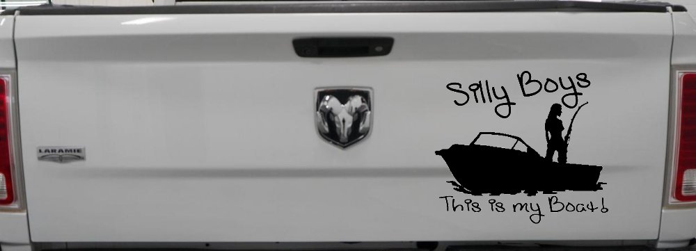 Silly Boys This Is My Boat Car or Truck Window Decal Sticker