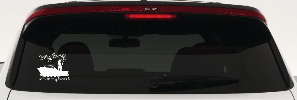 Silly Boys This Is My Boat Car or Truck Window Decal Sticker