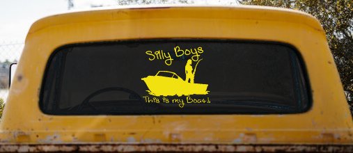 Silly Boys This Is My Boat Car or Truck Window Decal Sticker