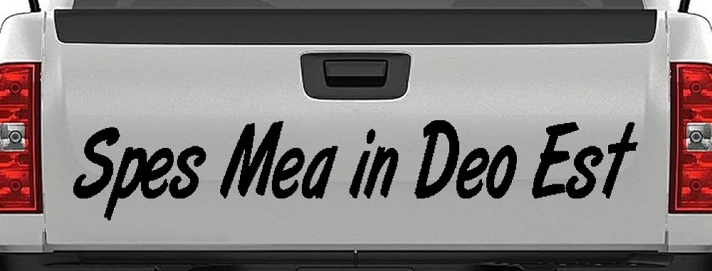 Spes Mea In Deo Est Christian Car or Truck Window Decal Sticker