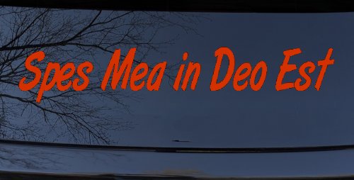 Spes Mea In Deo Est Christian Car or Truck Window Decal Sticker